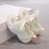 Tenis de Encaje y Perlas para Niñas, Malla Transpirable, Sandalias Estilo Nuevo Primavera/Verano 2026, Zapatos Blancos, Zapatos Deportivos, Zapatos Gump