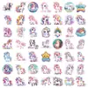 56 Pegatinas de Dibujos Animados de Unicornio Transfronterizos para Mascotas Niños Diario Creativo DIY Materiales Decorativos Hechos a Mano Pegatinas