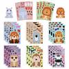 8 animais dos desenhos animados fazer um rosto mudança adesivos diy conta mão pequeno cartão celular shell decoração cross-border atacado