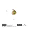 Pingente de Aço Inoxidável Cristal de Vidro Gota Pedra Preciosa Colorida Pingente de Aço Titânio Colar Acessórios de Joias DIY