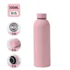 Bestseller transfronterizo, botella pequeña estilo americano de 16 oz, termo portátil para beber directamente, botella deportiva con recubrimiento de goma de acero inoxidable 304