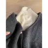 Cárdigan Chaleco de Punto en Capas Estilo Coreano para Mujer, Top Gris de Alta Gama sin Mangas, Chaleco de Botones de un Solo Botón Primavera 2026