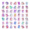 Nuevo juego de 50 pegatinas suaves, lindas y coloridas de perros de dibujos animados, pegatinas de arcoíris con degradado curativo para decorar tazas de agua y agendas