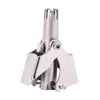 Recortador de vello nasal de cabeza redonda para hombres, afeitadora manual, recortador lavable para limpieza, tijeras de limpieza portátiles