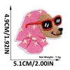 Patche Bordado Popular de Filhote de Desenho Animado, Decoração Fofa de Animal de Estimação com Adesivo Termofusível para Bolsas e Chapéus