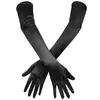 Guantes Largos Protector Solar al por Mayor Guantes para Mujer Adulta Elásticos de Satén Guantes Largos de Spandex Guantes para Vestido de Ceremonia 55cm