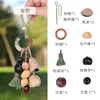 Campana de Manivela Hecha de Cáscaras de Fruta Naturales, Kit de Materiales para Sonajeros de Semillas y Frutas, Campana Colgante Curativa, Materiales Semiacabados Estilo Bosque