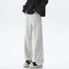 Pantalones Casuales Sueltos de Pierna Ancha Rectos de Color Sólido para el Verano 2026 Pantalones de Mezclilla Versátiles para Hombre