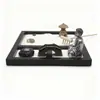 Estatua de Buda Estilo Zen Transfronteriza Personalizada Producto Industrial de Resina, Decoración de Meditación Estilo Chino, Adorno de Escritorio para Hogar y Oficina