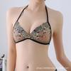 Novo Sutiã Transparente Bordado Ultrafino Feminino Europeu e Americano com Suporte de Alça Costas Vazadas Sem Costas Lingerie Feminina AA