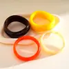 Set de Pulseras Rayadas en Gradiente de Resina de Cuatro Piezas Europeo y Americano, Pulsera Exagerada Única Transfronteriza, Joyería de Moda de Gama Alta de Nicho para Mujeres