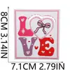 Parches Bordados de Fe para Decoración de Ropa Festiva, Parches de Corazón y Fresa, Parches Bordados de Letras Florales, Termoadhesivos