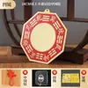 Fabricante Personalizado Atacado Espelho Bagua Pintado de Vermelho de Latão Pingente de Cobre Espelho Convexo Espelho Côncavo Espelho Bagua Tai Chi Espelho de Cobre Pintado de Vermelho