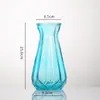 Jarrón de Diamante Vidrio Calabaza Origami Colorido Estilo Europeo Hogar Hidropónico Decoración Transparente Arreglo Floral Adorno de Escritorio Venta al por Mayor