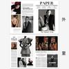 Ins Periódico Inglés Personaje de Moda Decoración Pictórica Modelo con Accesorios en Mano Fotografía Toma Plana Papel de Fondo