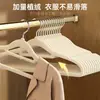 Percha de flocado gruesa para colgar ropa del hogar, antideslizante, sin costuras, acabado de armario, almacenamiento de ropa, soporte para colgar ropa, estante para ropa al por mayor