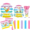 Fiesta Temática de Helados de Verano Cumpleaños Infantil Cono de Helado Desechable Plato de Papel para Fiesta Vaso de Papel Servilleta de Papel Mantel