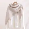 Suministro Directo de Fábrica Otoño Invierno Tejido de Lana Triángulo Chal Grande para Mujer Hueco Bufanda Cálida Ropa de Abrigo para Habitaciones con Aire Acondicionado Calentador de Cuello