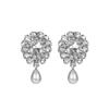 Pendientes Machica de Lujo con Diamantes de Imitación de Cristal Brillante para Mujer Moda Exquisita Pendientes de Cristal Pendientes Pendientes de Perlas