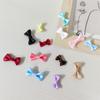 Fábrica pequena mini cor sólida cintura laço duplo diy acessórios para cabelo grampo de cabelo acessórios roupas embalagens materiais decorativos