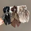 Diadema de Lazo Primavera y Verano Doble Capa Lazo Floral Estilo Coreano Diadema de Alta Gama Goma para Cola de Caballo Cinta Accesorios para el Cabello para Mujeres