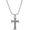 Suministro transfronterizo de collar de hip-hop europeo y americano con microincrustaciones de circonitas para hombres y mujeres, joyería colgante geométrica personalizada al por mayor