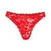 Ropa interior de encaje transfronteriza para mujer Multicolor Lazo Hueco Perspectiva Media cadera Botón de amor Ropa interior europea y americana para mujer Cintura baja