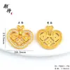 Pingente de Fechadura Ruyi Estilo Influenciador DIY Colar para Mulheres, Pingente de Fechadura Ruyi Oco com Filigrana Cravejado de Diamantes Cor Ouro Areia