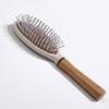 Pente com Almofada de Ar em Madeira de Faia é Arredondado e Não Machuca o Cabelo, Pente Fofo, Cabelo Liso, Combate Estática, Cabo Longo, Dentes Largos, Pente de Massagem, Pente para Cabeleireiro