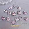 Joyería para uñas de taladro de poste de alta calidad, red social, explosión de destello, cuadrado gordo, taladro de poste, taladro de poste tridimensional, bola, joyería para uñas blanca y rosa