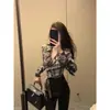 Camiseta de Tirantes con Diseño Tie-Dye 'Pure Desire' Ajustada para Mujer Primavera y Otoño 2025 Camiseta de Manga Larga Ajustada Ins Trendy