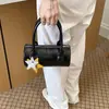 Elegante y con estilo bolso de mano pequeño para mujer, nuevo bolso cruzado versátil de moda 2026, exquisito bolso cilíndrico de mano, bolso tote pequeño