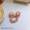 Diadema de muñeca de dibujos animados de fresa de peluche linda de otoño e invierno, cuerda para el cabello, horquilla, cabeza de bola, recogido, anillo de intestino grueso dulce japonés y coreano