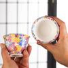 Taza maestra Wanhua de esmalte colorido, juego de té de kung fu de cerámica de estilo chino, taza de degustación de té, taza individual grande para el hogar, taza de té de regalo