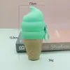 Suministro Directo Transfronterizo Colgante Billetera de Silicona para Monedas Lindo Cierre de Helado Bolso para Llaves de Moda Bolso para Auriculares Billetera para Monedas