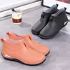 Botas de Lluvia Casuales Diarias para Adultos Transfronterizas Four Seasons Suela Gruesa Impermeables Zapatos para Exteriores Resistentes al Desgaste Zapatos de Goma para Lluvia Caña Corta para Mujer Zapatos para el Agua