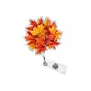 Listo para Transfronterizo Hebilla Retráctil para Insignia Fácil de Tirar Portainignia de Identificación Retráctil con Clip de Cocodrilo Giratorio de Calabaza de Otoño Venta al por Mayor