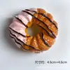 Simulación Comida Gourmet Pan Donut Té de la Tarde Resina Refrigerador Imán Estéreo Decoraciones Creativas para el Hogar