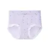 Ropa interior de algodón natural para mujer, sin costuras, de cintura media, que cubre la cadera, con fuelle extendido 10A, bragas antibacterianas, floral, suave y transpirable