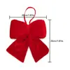 Festival de Natal Laço de Veludo de Seda Vermelho Vinho Enfeite de Árvore de Natal Decoração de Parede Enfeite de Árvore de Natal