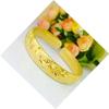 Pulseira Lisa Dourada Banho de Ouro Latão Galvanizado Joias de Casamento Imitação de Ouro Pulseira Dourada Feminina Aberta Pulseira Estrela 10mm