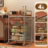 Carrinho Pequeno Usado para Armazenamento de Vento Rack de Armazenamento Sob a Mesa Carrinho Móvel para Lanches na Sala de Estar Mesa Lateral Mesa de Centro Prateleira de Armazenamento