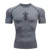 Camiseta Deportiva de Manga Corta para Hombre Aliexpress Ropa Deportiva para Correr Ajustada Cuello Redondo Baloncesto Fútbol Compresión Secado Rápido