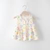 Vestido de Verão para Meninas vestido Estilo Western para Bebê Infantil Personalizado Marca da Moda Flor em Formato de Coração Desenho Animado Fofo Princesa Vessal Vestido
