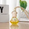 8ml Cor de Faia Tampa de Madeira Rosqueada com Fio de Diamante Frasco de Vidro Vazio Pingente de Perfume para Carro Frasco de Óleo Essencial Sub-embalagem Cosmética