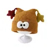 Chapéus de Bebê Fofos para Outono e Inverno, Chapéus de Tricô Quentes e Grossos para Meninos e Meninas, Chapéus de Lã à Prova de Vento Estilo Coreano, Modernos