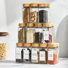 120ml Jarra de Vidro para Temperos Amazon Kitchen Garrafa de Temperos de Cominho Pote de Especiarias para Macarrão com Pimenta Conjunto Completo Atacado