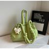 Bolso Cubo Casual de Gran Capacidad Coreano 2026 Nuevo Elegante Nicho Bolsa Nube Bolso de Mano de Tela Bolso de Hombro Cruzado