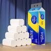 12 Rollos de Papel Higiénico Fabricante Mayorista Papel Higiénico para el Hogar Rollo Grande Papel Higiénico Desechable Toalla de Papel sin Núcleo