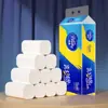 12 Rollos de Papel Higiénico Fabricante Mayorista Papel Higiénico para el Hogar Rollo Grande Papel Higiénico Desechable Toalla de Papel sin Núcleo